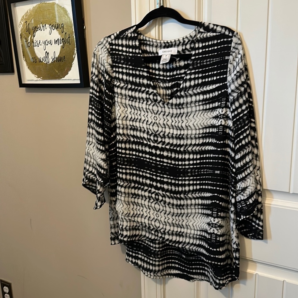 Karen Kane Wrap Front High-Low Top
